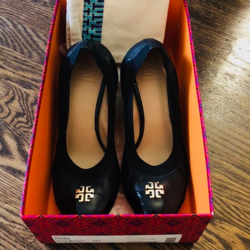 Tory Burch Black Jolie Wedges